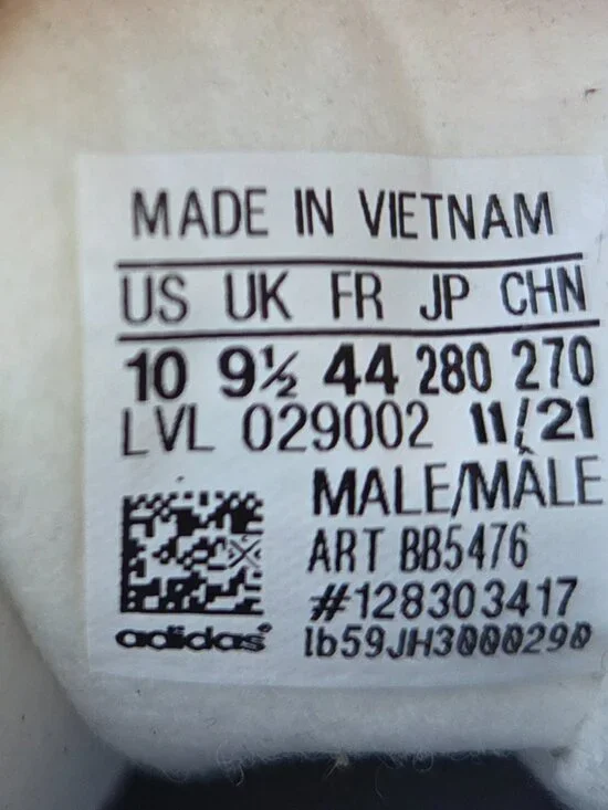 Men's Adidas Gazelle Shoes - Black/White size 9.5 - Picture 7 of 7